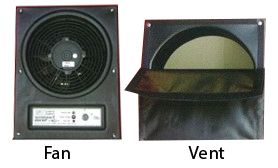 Picture of fan and vent options for Insulated bulkheads.
