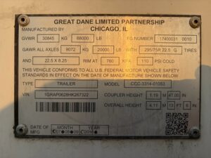 2017 53′ x 102″ Great Dane – Dry Van — T18452